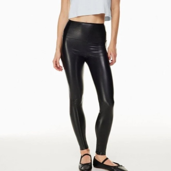 Aritzia Wilfred Free Daria Faux Leather Pants• Black Vegan Leather Leggings • XS - Picture 2 of 15